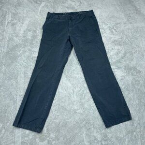 Gap Mens Khaki Pants Size 34x32 Navy Blue Cotton Blend Straight Fit 6064